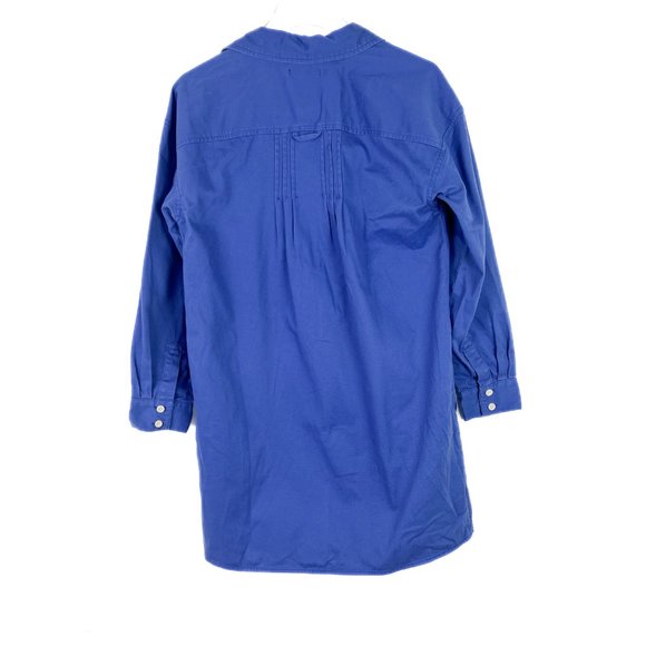 NWT Madewell Mini Shirtdress in Regenerative Chino Long Sleeve Blue Size Small S - Picture 10 of 12